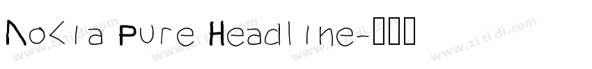 Nokia Pure Headline字体转换
